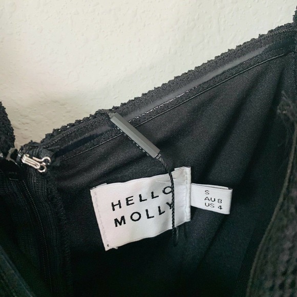 Hello Molly Black In Other News Black Net Dress - Picture 4 of 6